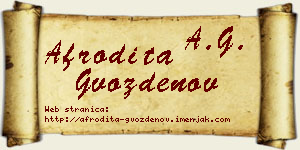 Afrodita Gvozdenov vizit kartica